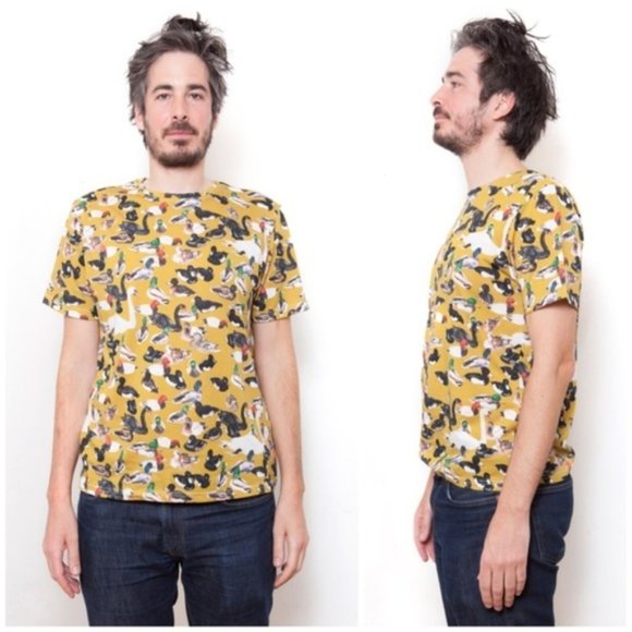 SOLD 💙 DE ISLAS Mallard Ducks Print Unisex TShirt - Picture 2 of 8